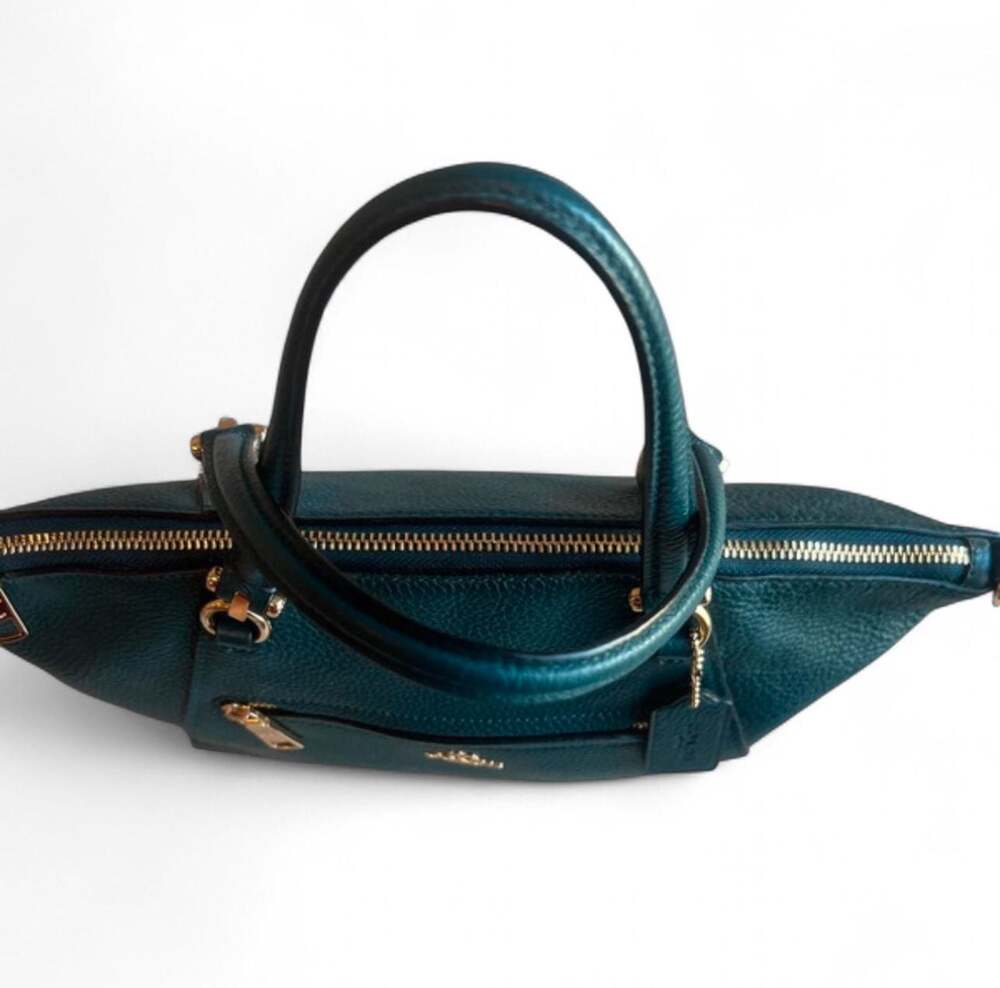 Coach Prairie Satchel in Teal Pebbled Leather 79997 - Picture 4 of 7